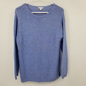 J. Jill Blue Knit Women's Long Sleeved Sweater Size Medium Missy